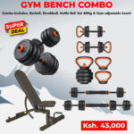 GYM BENCH   and  40 Kg Dumbbell, kettle bell Combo