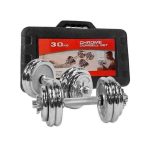 30KG Chrome Adjustable Dumbbell Set