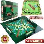 2 In 1 Scramble And Monopoly Educational Game Board.