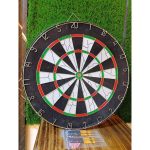 Original Double-Sided Dart Board with Steel Tip Darts — 18 inch