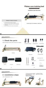 Oak Wood Pilates Reformer Equipment