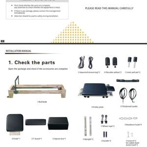 Oak Wood Pilates Reformer Equipment