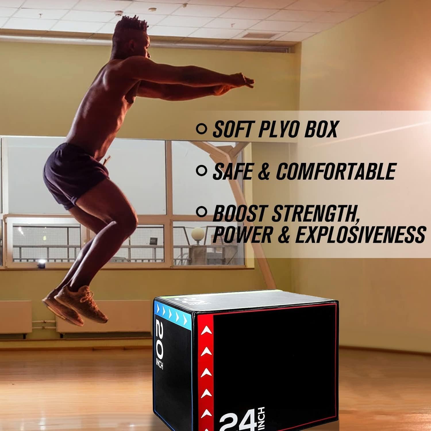 3 in 1 Foam Plyometric Box Jumping Exercise Trainer 7 3 in 1 Foam Plyometric Box Jumping Exercise Trainer